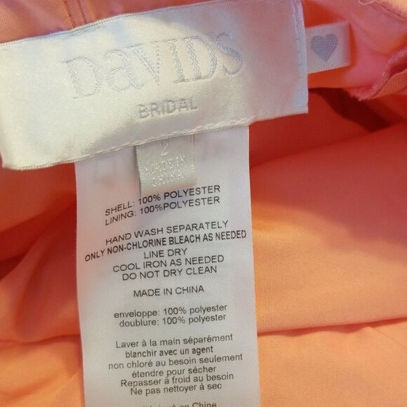David's Bridal Coral Dress💥Final Price 💥 - Picture 6 of 8